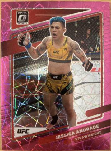 Jessica Andrade 2022 Panini Donruss Optic UFC Base #51 Pink Velocity