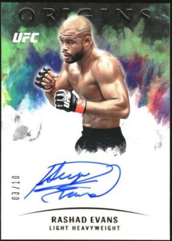 Rashad Evans 2022 Panini Chronicles UFC Origins Autographs #21 Gold