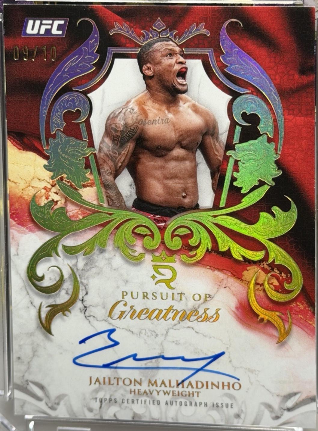 Jailton Almeida 2025 Topps Royalty UFC Pursuit of Greatness Signatures #POG-JM Green
