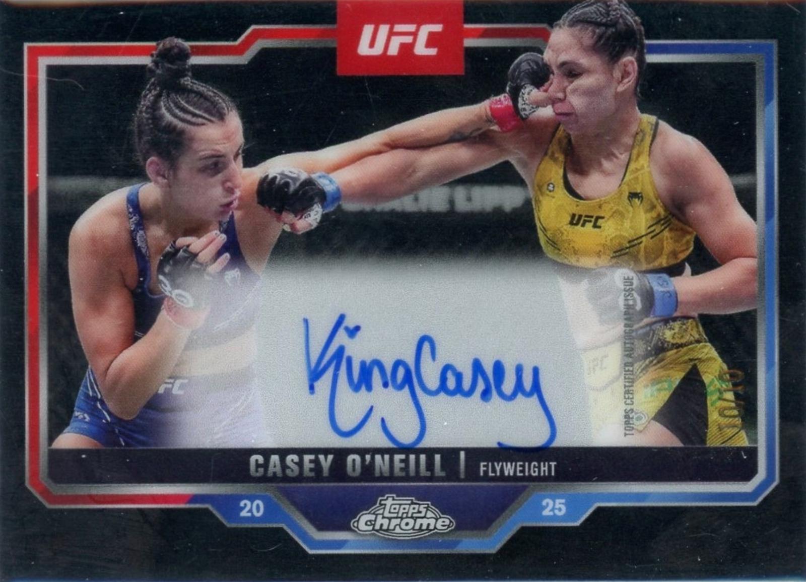 Casey O'Neill 2025 Topps Chrome UFC Chrome Veteran Autographs #CVA-CO Black Refractor