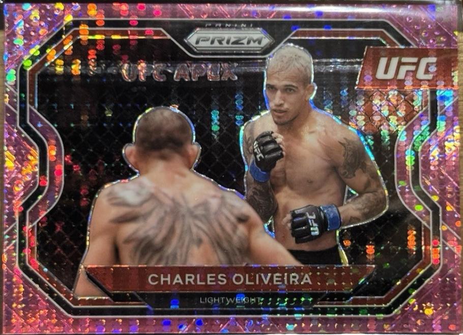 Charles Oliveira 2021 Panini Prizm UFC Base #174 Pink Pulsar
