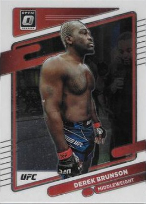 Derek Brunson 2022 Panini Donruss Optic UFC Base #46 Purple Velocity