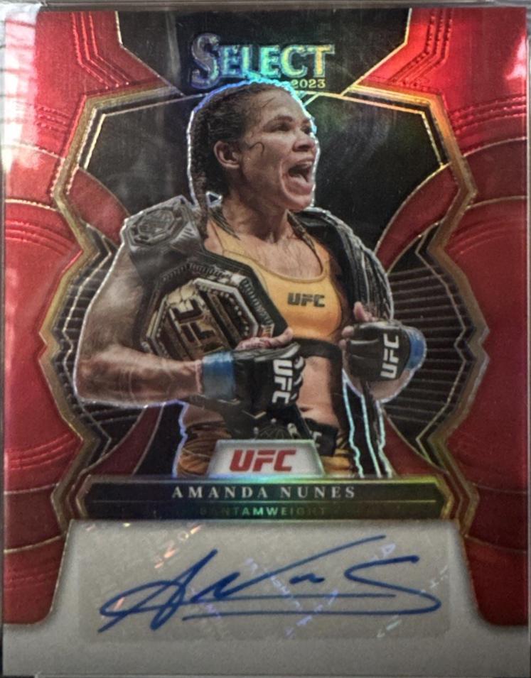 Amanda Nunes 2023 Panini Select UFC Signatures #6 Red