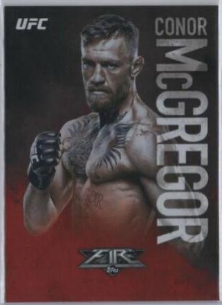 Conor McGregor 2017 Topps UFC Fire Base #2 Red