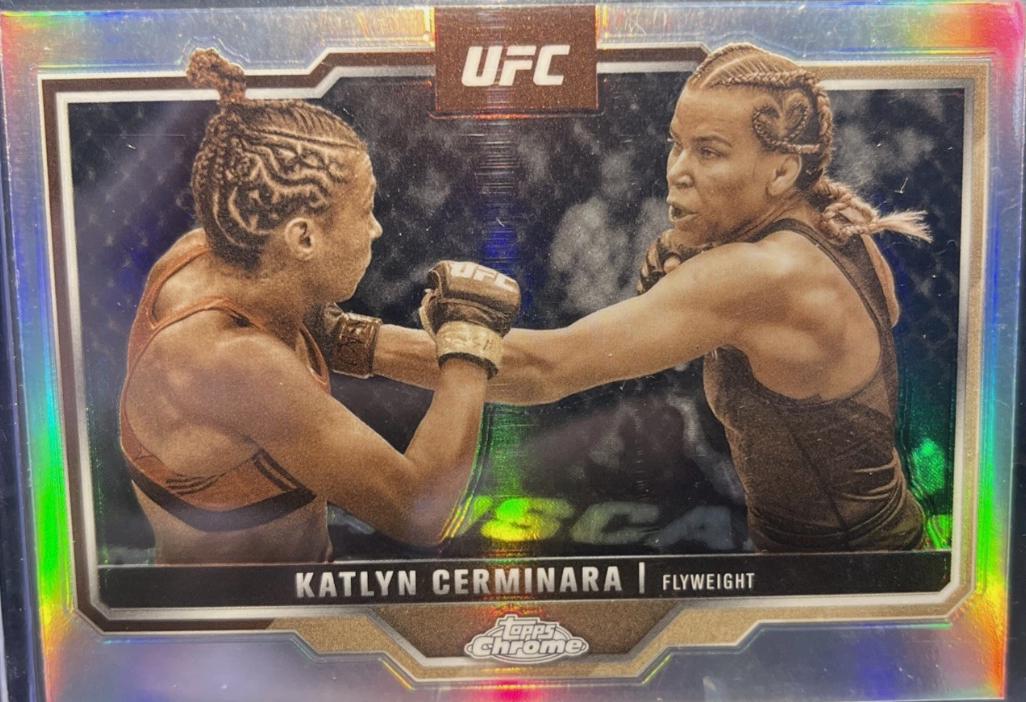 Katlyn Cerminara 2025 Topps Chrome UFC Base #114 Sepia Refractor
