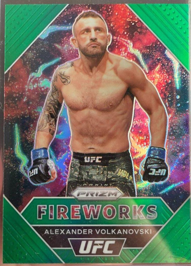Alexander Volkanovski 2021 Panini Prizm UFC Fireworks #11 Green