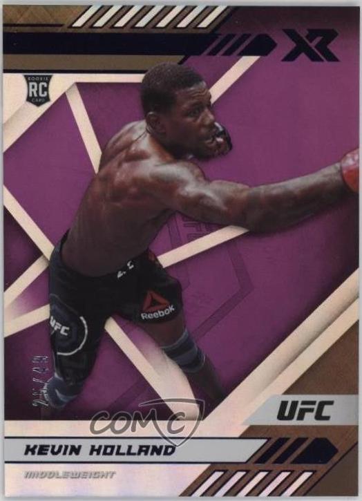 Kevin Holland 2021 Panini Chronicles UFC Base XR #198 Purple