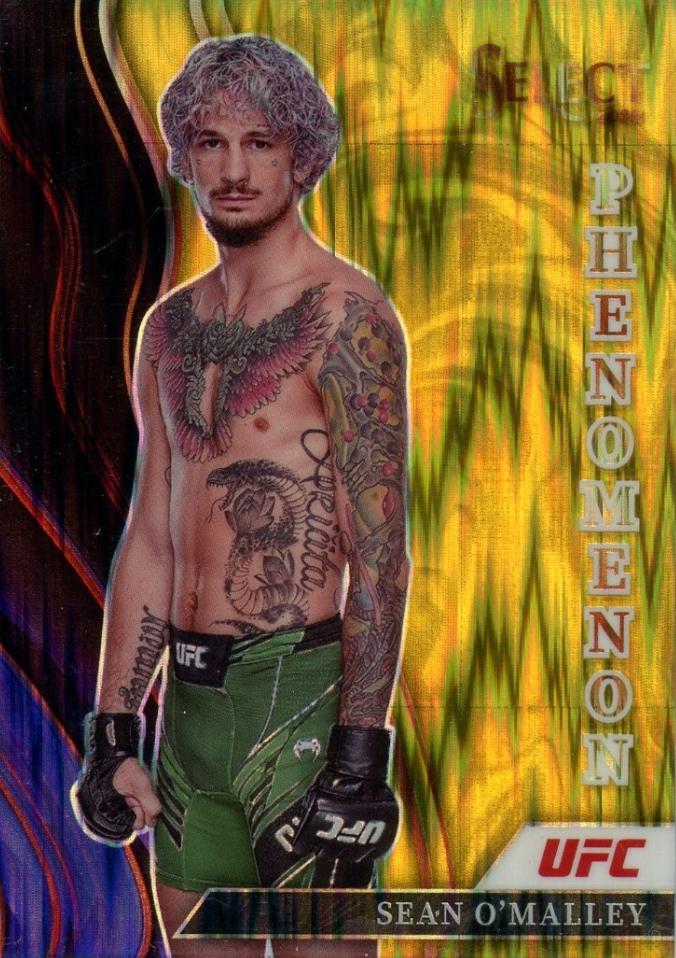 Sean O'Malley 2022 Panini Select UFC Phenomenon #30 Gold Flash
