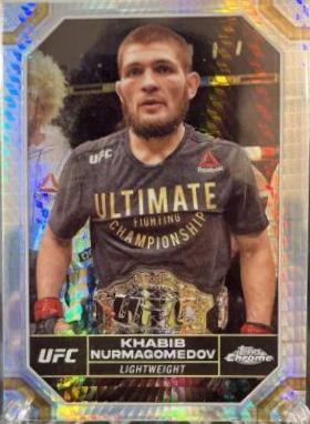 Khabib Nurmagomedov 2024 Topps Chrome UFC Base #112 Prism Refractor