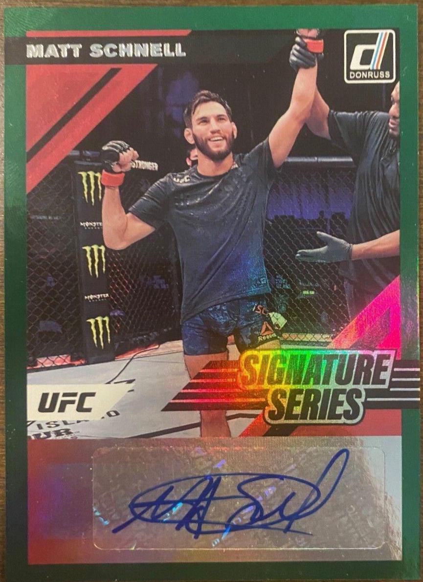 Matt Schnell 2022 Panini Donruss UFC Signature Series #65 Green