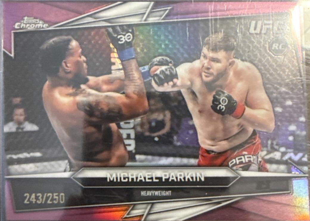 Michael Parkin 2026 Topps Chrome UFC Base #52 Pink Refractor