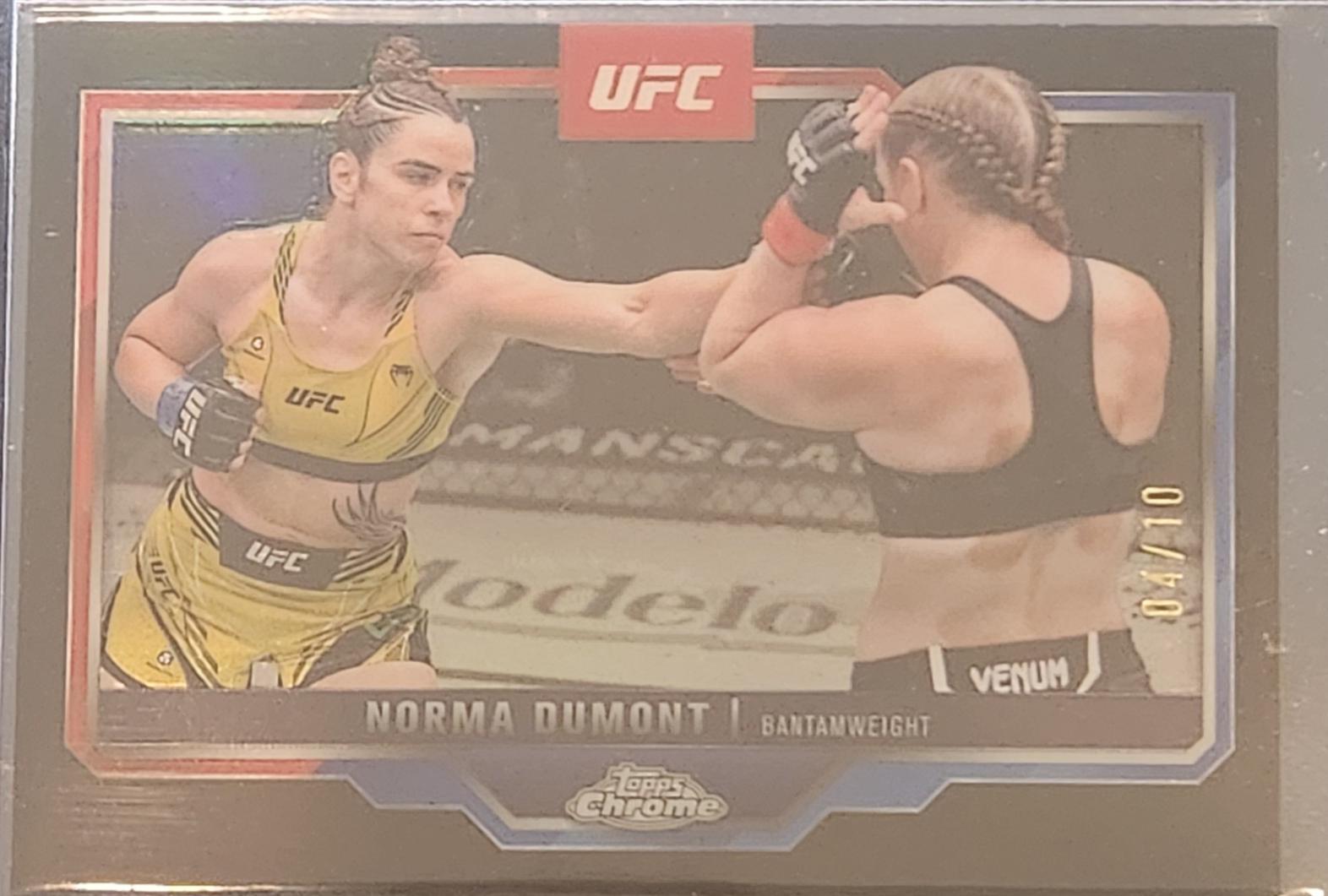 Norma Dumont 2025 Topps Chrome UFC Base #195 Black Refractor