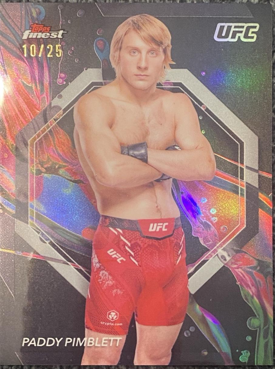 Paddy Pimblett 2024 Topps Finest UFC Base Common #8 Black Refractor