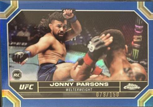 Jonny Parsons 2024 Topps Chrome UFC Base #72 Blue Refractor
