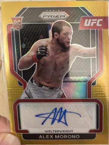 Alex Morono 2022 Panini Prizm UFC Signatures #SG-AMR Gold