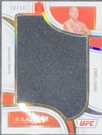 Ciryl Gane 2023 Panini Immaculate Collection UFC Base #81 Gold