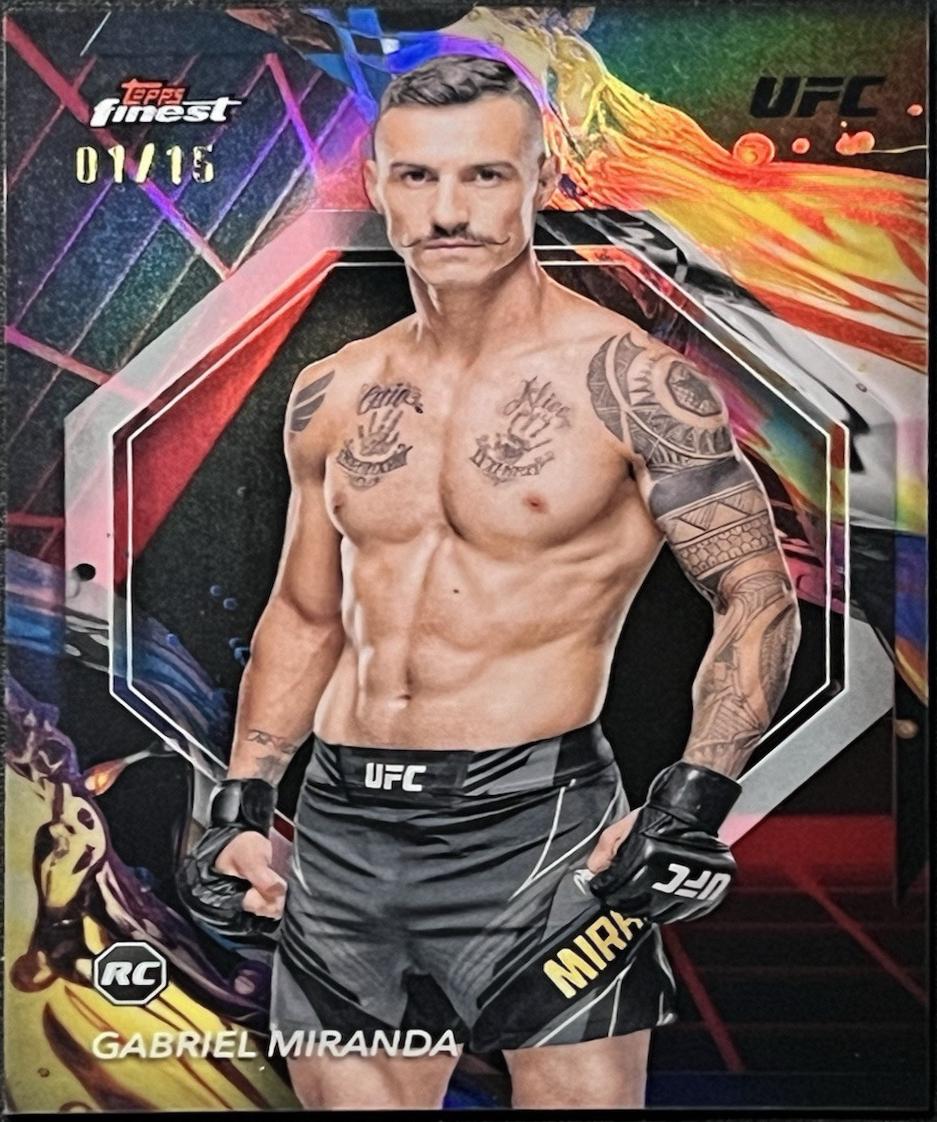 Gabriel Miranda 2024 Topps Finest UFC Base Uncommon #175 Red Black Vapor Refractor