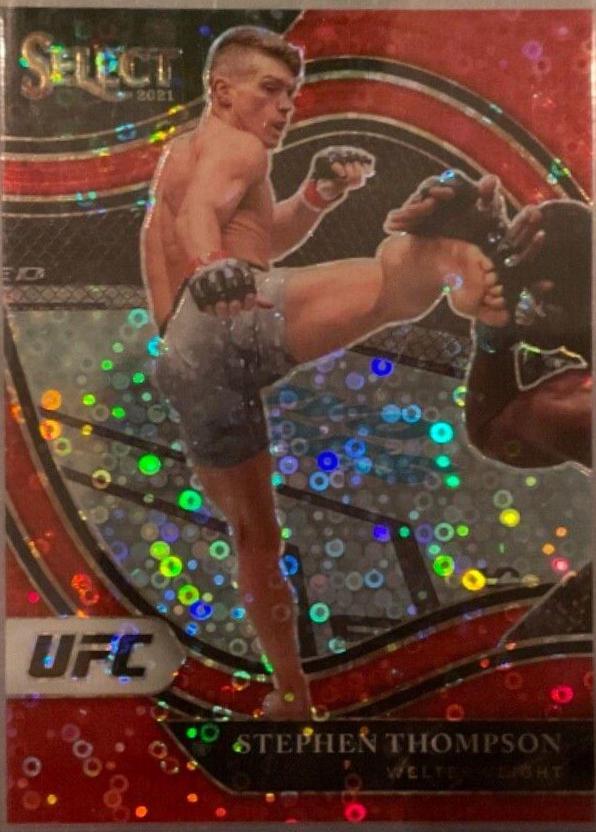 Stephen Thompson 2021 Panini Select UFC Octagonside #217 Red Disco