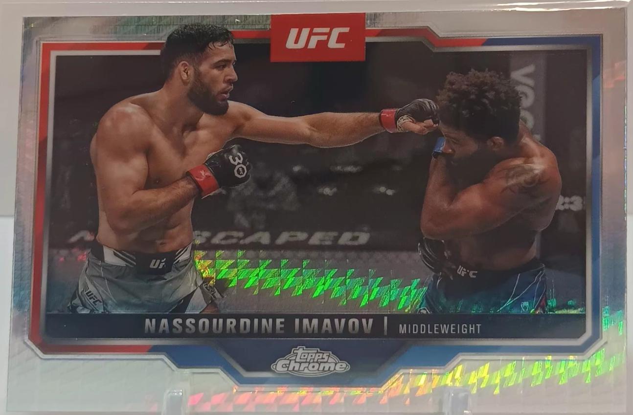 Nassourdine Imavov 2025 Topps Chrome UFC Base #155 X-Fractor
