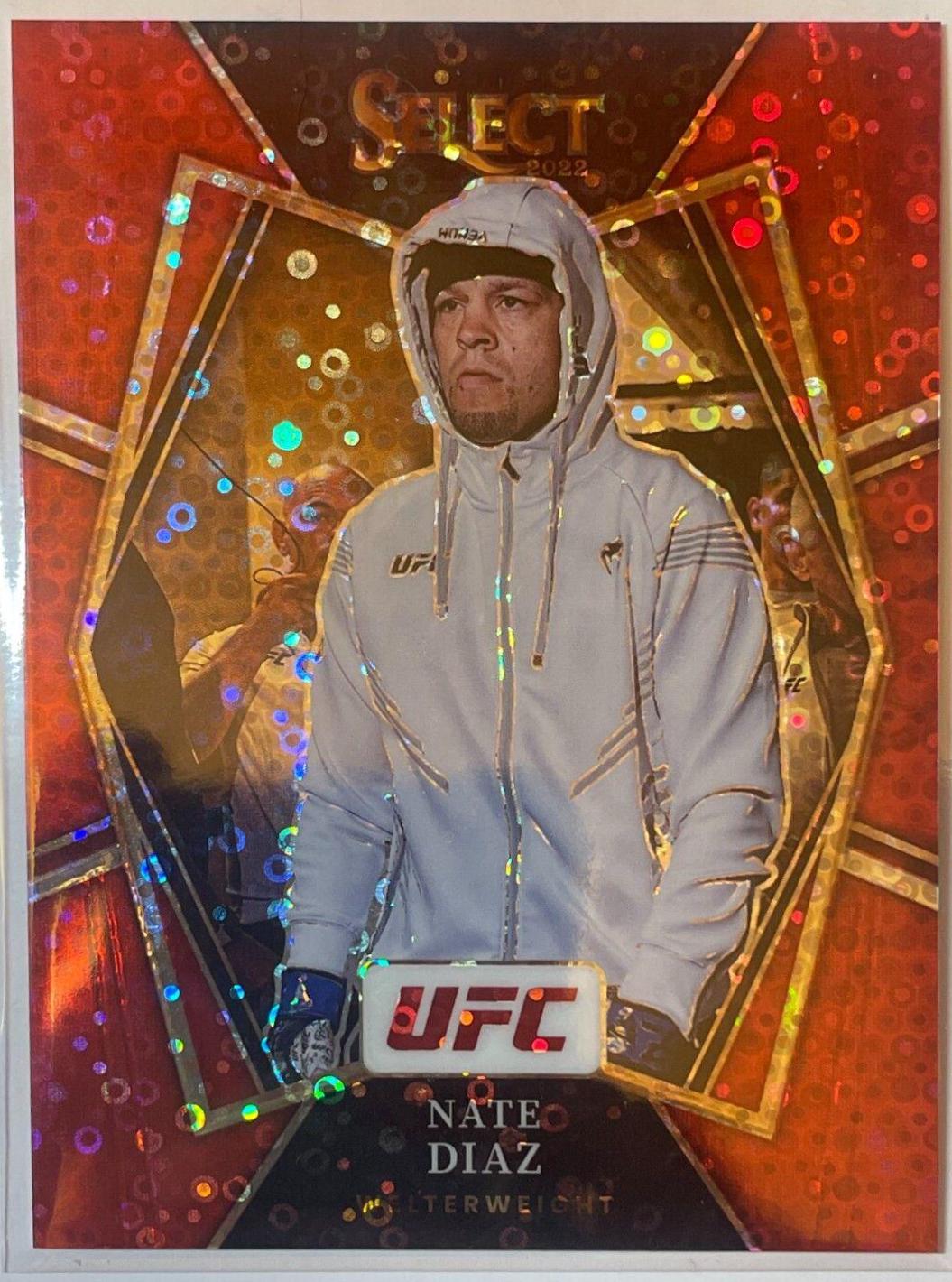 Nate Diaz 2022 Panini Select UFC Premier Level #102 Red Disco
