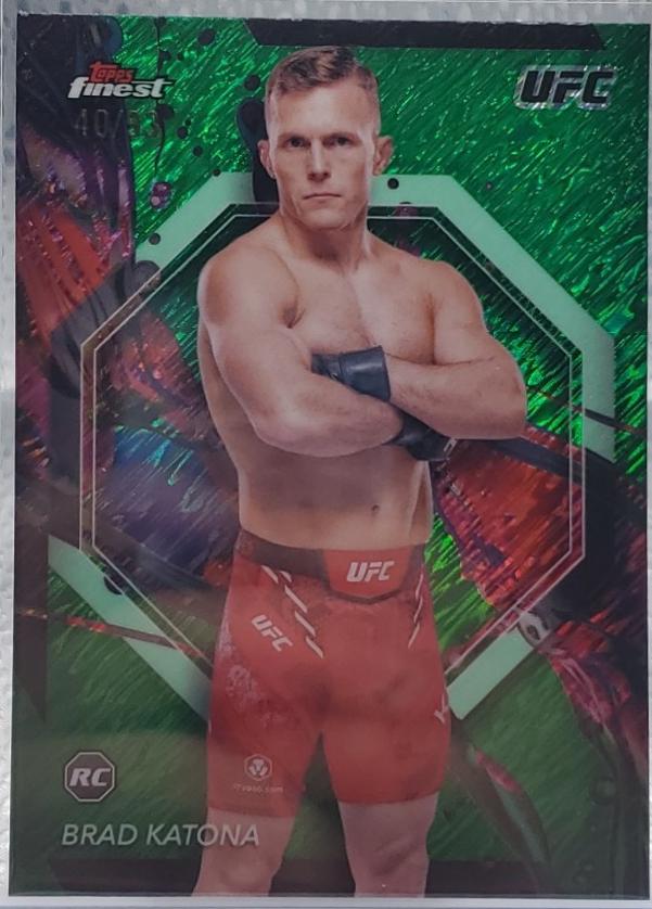 Brad Katona 2024 Topps Finest UFC Base Common #6 Green Shimmer Refractor