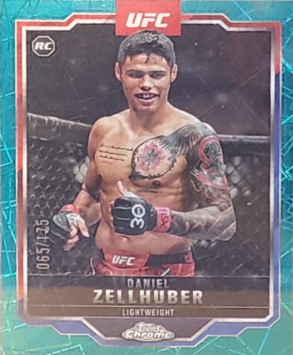 Daniel Zellhuber 2025 Topps Chrome UFC Base #189 Teal Lazer Refractor
