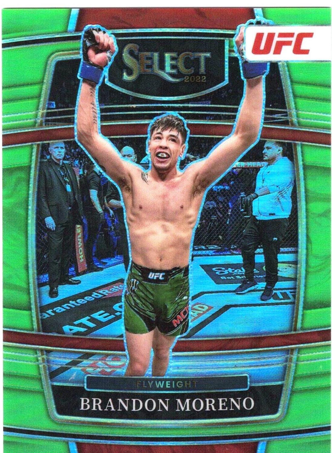 Brandon Moreno 2022 Panini Select UFC Concourse #95 Neon Green