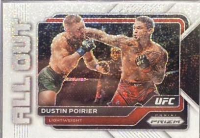 Dustin Poirier 2023 Panini Prizm UFC All Out #4 White Sparkle