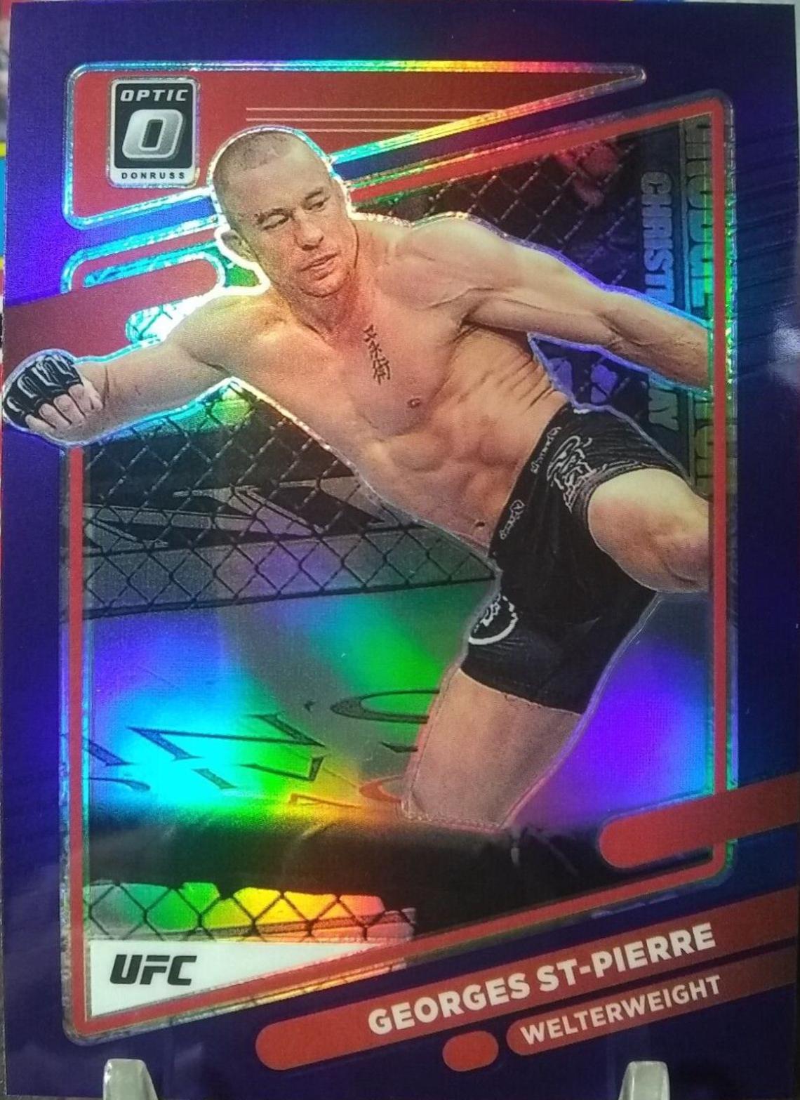 Georges St-Pierre 2022 Panini Donruss Optic UFC Base #57 Purple