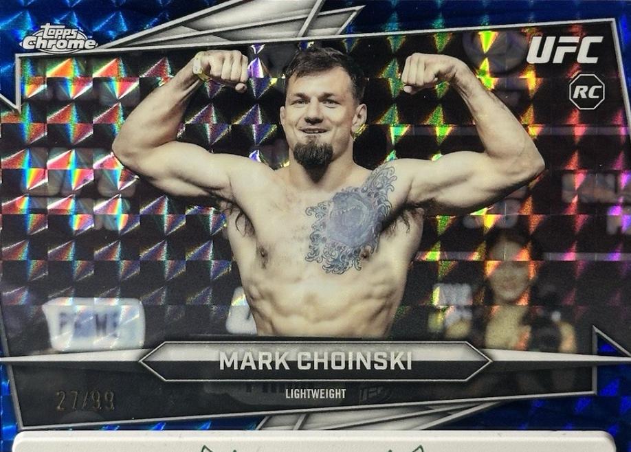 Mark Choinski 2026 Topps Chrome UFC Base #102 Blue Geometric Refractor