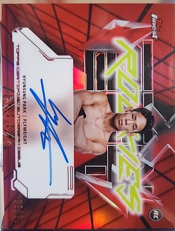 Hyunsung Park 2025 Topps Finest UFC Finest Rookie Autographs #FRA-HP Red Black Vapor Refractor