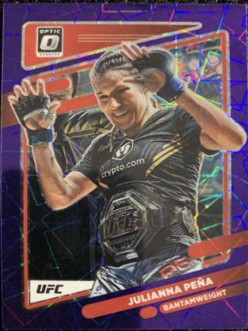 Julianna Peña 2022 Panini Donruss Optic UFC Base #5 Purple Velocity