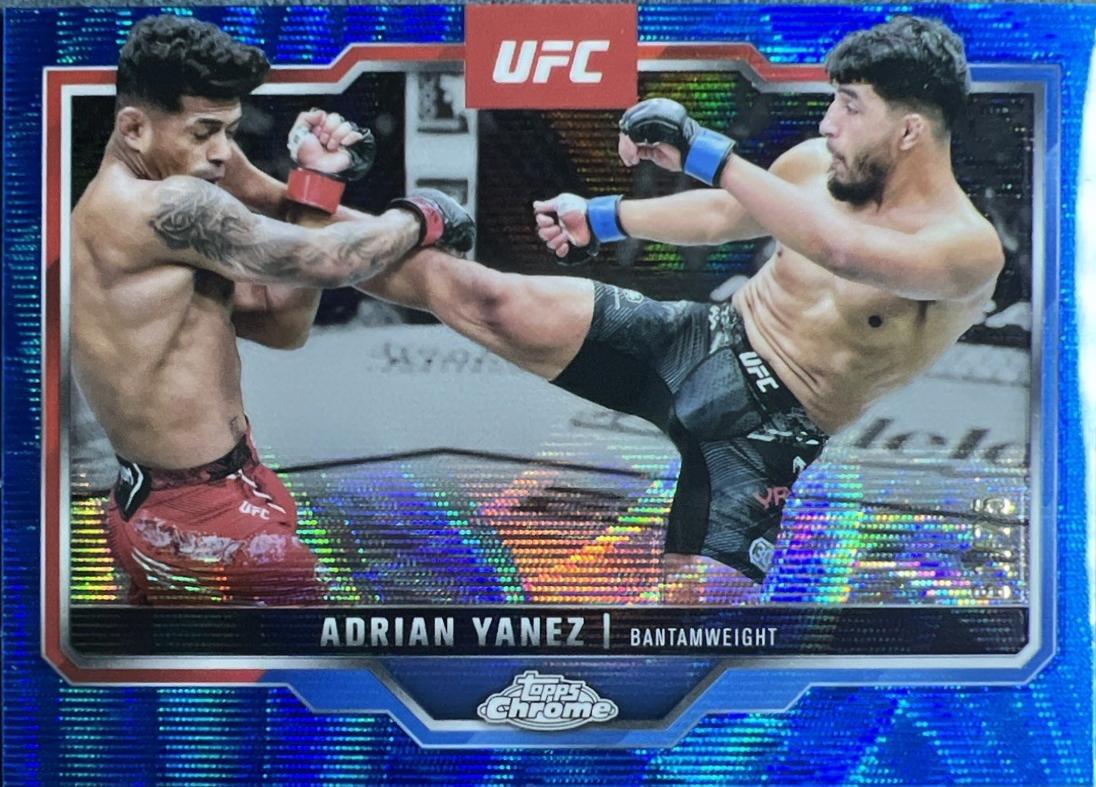 Adrian Yanez 2025 Topps Chrome UFC Base #71 Blue Wave Refractor