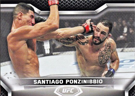 Santiago Ponzinibbio 2020 Topps UFC Knockout Base #27 Red