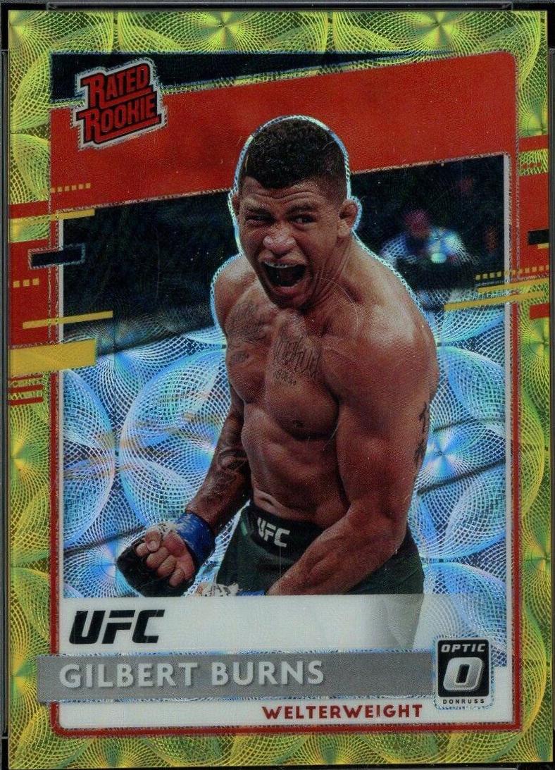 Gilbert Burns 2021 Panini Chronicles UFC Base Optic Rated Rookies #216 Asia Gold