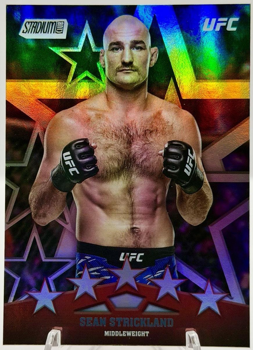 Sean Strickland 2025 Topps Stadium Club UFC Special Forces #SF-23 Gold Rainbow