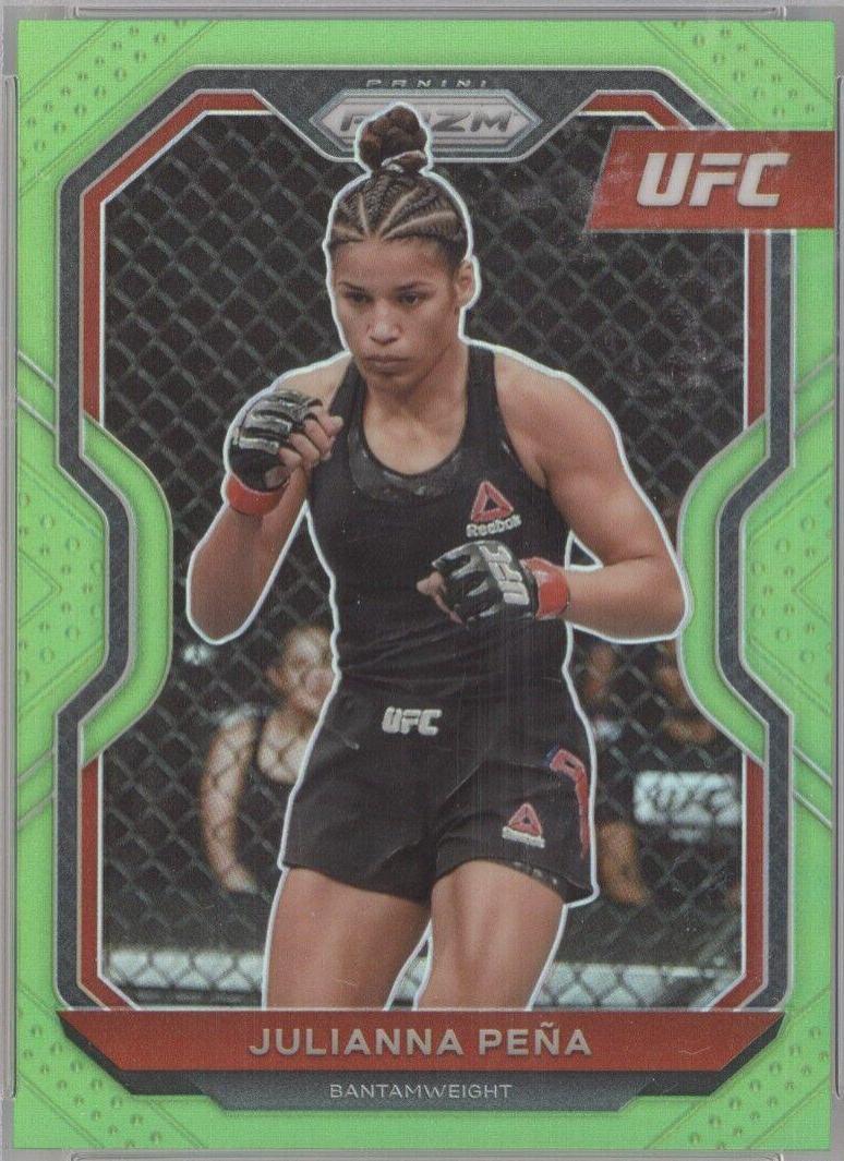 Julianna Peña 2021 Panini Prizm UFC Base #45 Neon Green