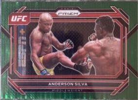 Anderson Silva 2023 Panini Prizm UFC Base #76 Green Pulsar