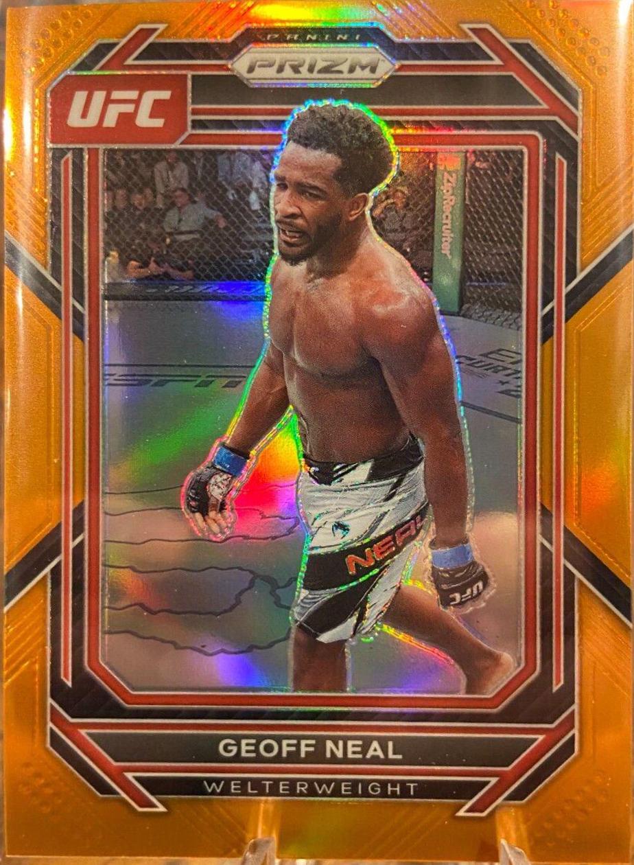 Geoff Neal 2023 Panini Prizm UFC Base #127 Orange
