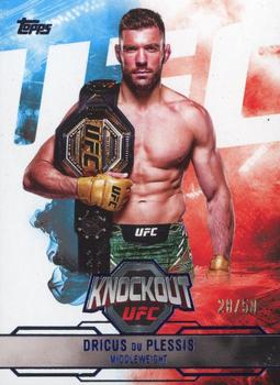 Dricus Du Plessis 2025 Topps Knockout UFC Base #73 Blue