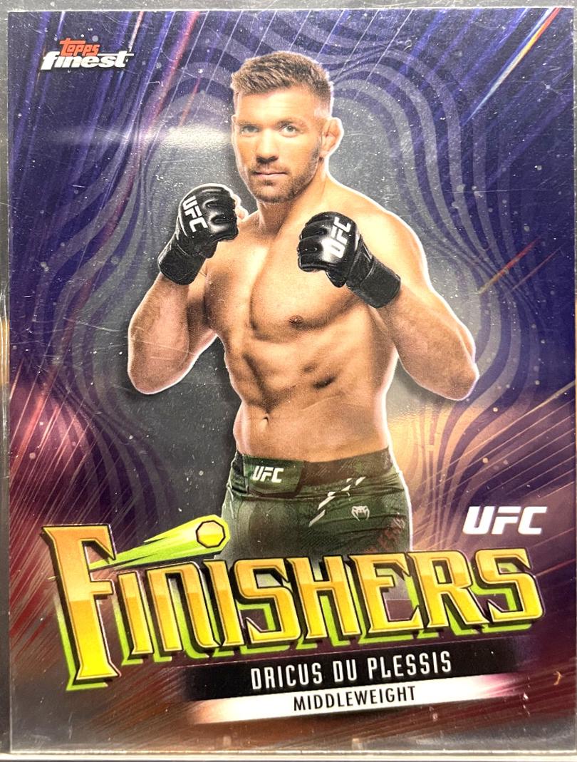 Dricus Du Plessis 2024 Topps Finest UFC Finishers #FIN-11 Refractor