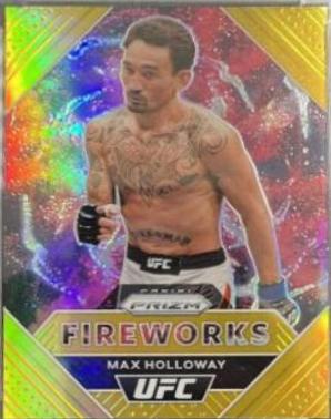 Max Holloway 2021 Panini Prizm UFC Fireworks #21 Gold