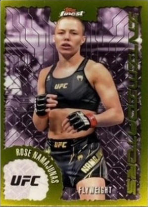 Rose Namajunas 2025 Topps Finest UFC Intimidators #IT-6 Superfractor