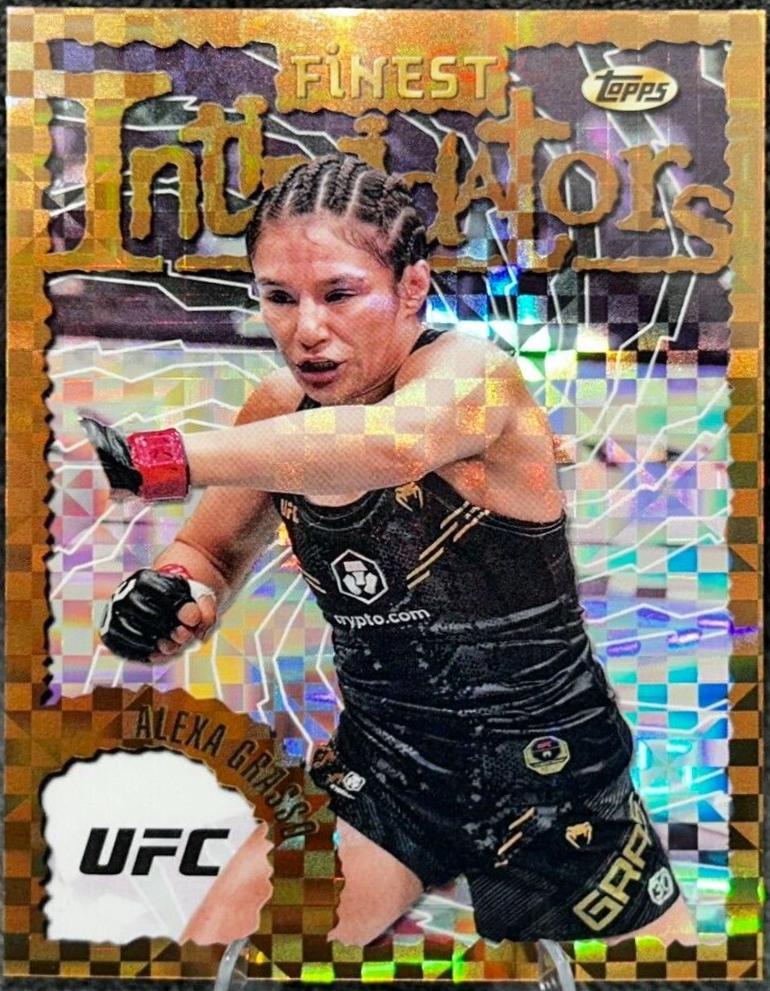Alexa Grasso 2024 Topps Finest UFC Intimidators #INT-2 Checkerboard Refractor