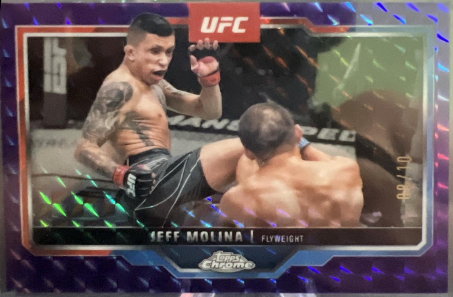 Jeff Molina 2025 Topps Chrome UFC Base #90 Purple Geometric Refractor