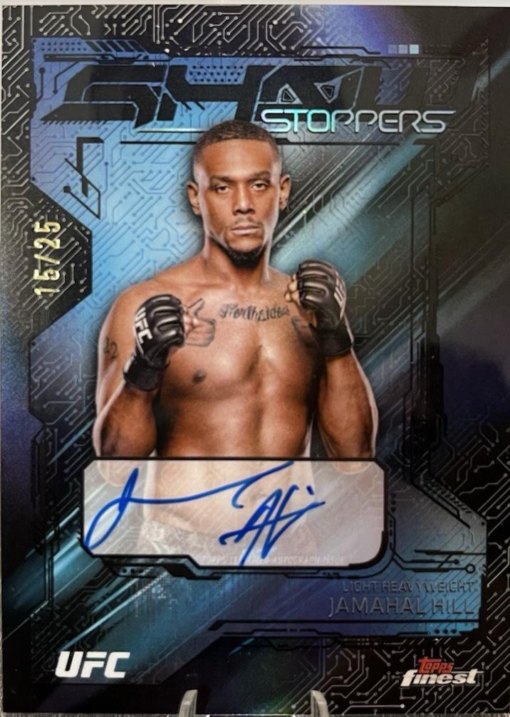 Jamahal Hill 2025 Topps Finest UFC Showstopper Autographs #SSA-JH Red Refractor