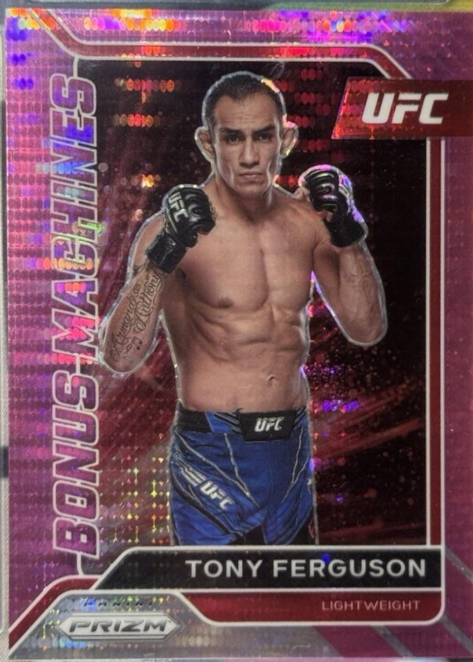 Tony Ferguson 2022 Panini Prizm UFC Bonus Machines #17 Pink Pulsar