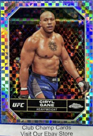 Ciryl Gane 2024 Topps Chrome UFC Base #47 X-Fractor