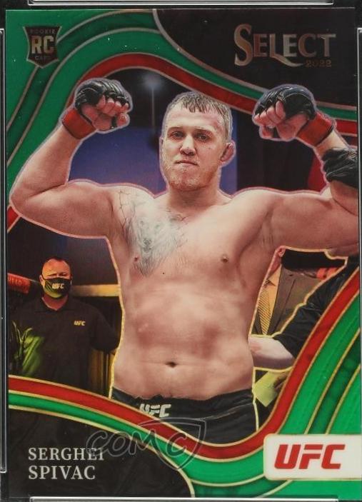 Serghei Spivac 2022 Panini Select UFC Octagonside #274 Green
