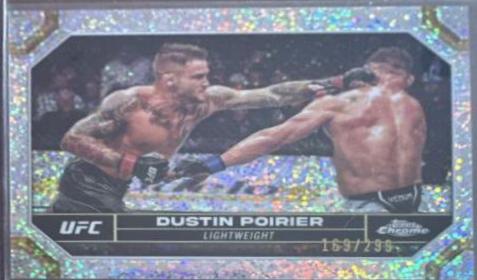 Dustin Poirier 2024 Topps Chrome UFC Base #64 Speckle Refractor